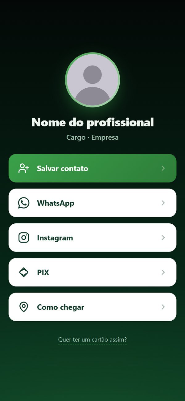 Cartão NFC, tema verde