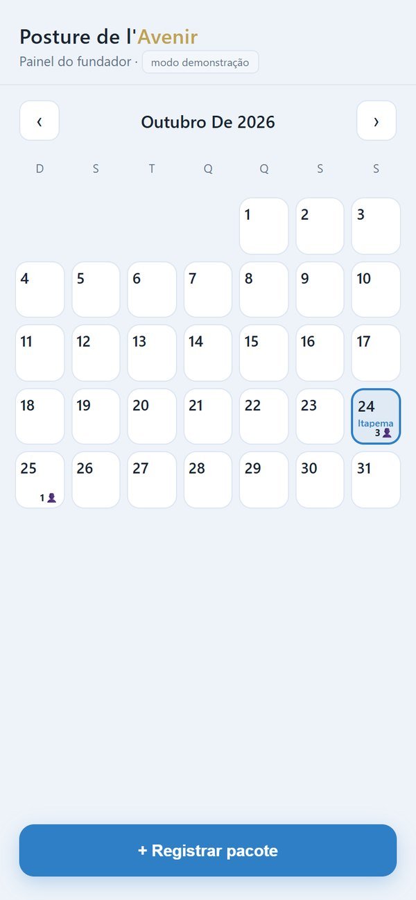 Calendário do painel do fundador